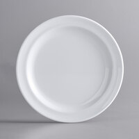 Acopa Foundations 6 1/2" White Narrow Rim Melamine Plate - 12/Case