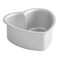 Fat Daddio's PHT-63 ProSeries 6" x 3" Anodized Aluminum Heart Shaped Cake Pan