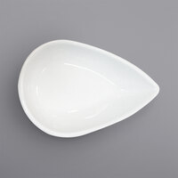 Corona by GET Enterprises PA1101610224 Actualite 4 1/2" x 2 11/16" Bright White Porcelain Teardrop Plate - 24/Case