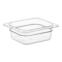 Vigor 1/6 Size Clear Polycarbonate Food Pan - 2 1/2" Deep