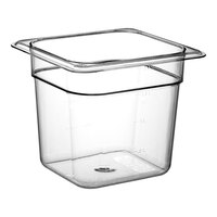 Vigor 1/6 Size 6" Deep Clear Polycarbonate Food Pan