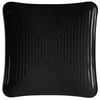 GET ML-63-BK Milano 10 1/4" Black Melamine Square Plate   - 12/Pack