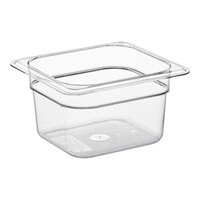 Vigor 1/6 Size Clear Polycarbonate Food Pan - 4" Deep