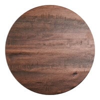 Lancaster Table & Seating Excalibur 36" Round Table Top with Textured Walnut Finish