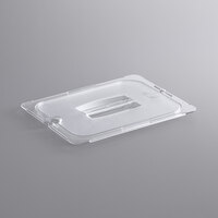 Vigor 1/2 Size Clear Polycarbonate Food Pan Lid with Notch and Handle