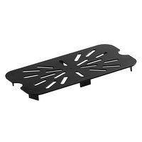 Vigor 1/4 Size Black Polycarbonate Drain Tray