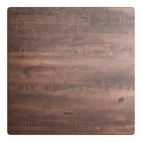 Lancaster Table & Seating Excalibur 28" x 28" Square Table Top with Textured Walnut Finish