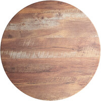 Lancaster Table & Seating Excalibur 32" Round Table Top with Textured Yukon Oak Finish