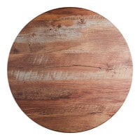 Lancaster Table & Seating Excalibur 32" Round Table Top with Textured Yukon Oak Finish