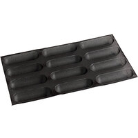 Sasa Demarle Flexipan® Air SF-4074 Silicone 12 Compartment Oblong Bread Mold - 7 1/4" x 2 1/2" x 3/16" Cavities