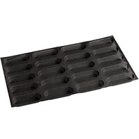 Sasa Demarle Flexipan® Air SF-4075 Silicone 20 Compartment Oblong Bread Mold - 5 3/4" x 2" x 1" Cavities