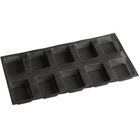 Sasa Demarle Flexipan® Air SF-1188 Silicone 10 Compartment Rectangular Bread Mold - 5" x 3 1/2" x 1 1/8" Cavities