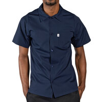 Uncommon Chef 0920 Navy Customizable Classic Short Sleeve Cook Shirt - S