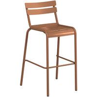 Lancaster Table & Seating Brown Powder Coated Aluminum Outdoor Barstool