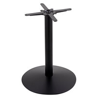 Holland Bar Stool OD214-2230 22" Round Black Steel Outdoor / Indoor Standard Height Table Base with Cast Iron Foot