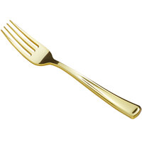 Visions 7 1/4" Classic Heavy Weight Gold Plastic Fork - 400/Case