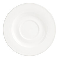 Front of the House Catalyst 6" European White Round Porcelain Saucer - 12/Case