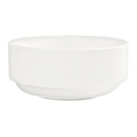 Front of the House Catalyst 18 oz. European White Round Stackable Porcelain Bowl - 12/Case