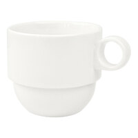 Front of the House Catalyst 13 oz. European White Stackable Porcelain Mug - 12/Case