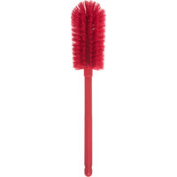 Carlisle Sparta 16" Red Carafe and Server / Bottle Cleaning Brush - 3 1/4" Bristle Diameter 40001EC05