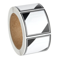 Lavex 2 1/4" x 2 1/4" Blank Limited Quantity Gloss Paper Permanent Label - 500/Roll