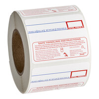 PointPlus Safe Handling Pre-Printed Permanent Direct Thermal Label Equivalent to Cardinal Detecto 6600-3003 - 500/Roll