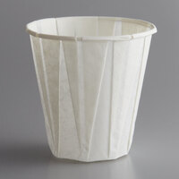 Genpak W400F Harvest Paper 4 oz. White Paper Souffle / Drinking Cup - 2,500/Case