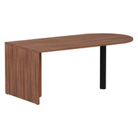 Alera ALEVA277236WA Valencia 71" x 29 1/2" Walnut D Top Desk