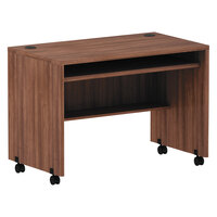 Alera ALEVA204224WA Valencia 41 3/8" x 23 5/8" Walnut Mobile Workstation Desk