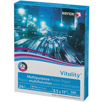 Xerox 3R02531 Vitality 8 1/2" x 11" Bright White Ream of Multi-Purpose 24 lb. Print Paper - 500 Sheets