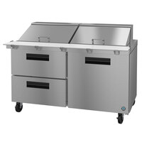 Hoshizaki SR60A-24MD2 60" 1 Door, 2 Drawer Mega Top Stainless Steel Refrigerated Sandwich Prep Table