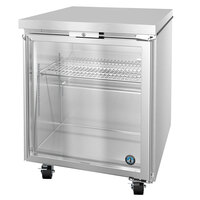 Hoshizaki UR27A-GLP01 27" Low Profile Glass Door Undercounter Refrigerator with Lock