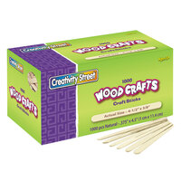 Creativity Street 377501 Chenille Kraft 4 1/2" x 3/8" Natural Wood Craft Sticks - 1,000/Box