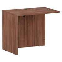 Alera ALEVA353624WA Valencia 35" x 23 5/8" Walnut Reversible Return / Bridge Shell