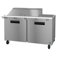 Hoshizaki SR60A-18M 60" 2 Door Mega Top Stainless Steel Refrigerated Sandwich Prep Table