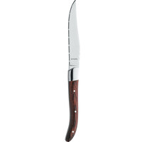 Amefa 252015B000621 Royal 9 13/16" High Carbon Stainless Steel XL Steak Knife with Wood Handle - 6/Case