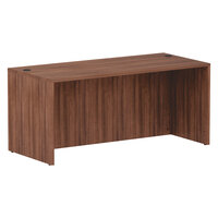 Alera ALEVA216630WA Valencia 65" x 29 1/2" Walnut Straight Front Desk Shell