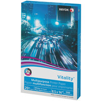 Xerox 3R02051 Vitality 8 1/2" x 14" Bright White Ream of Multi-Purpose 20 lb. Print Paper - 500 Sheets