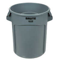 Rubbermaid FG262000GRAY BRUTE 20 Gallon Gray Round Trash Can