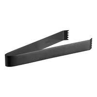 room360 BUT031BKS23 7" Matte Black Brushed Stainless Steel Tongs