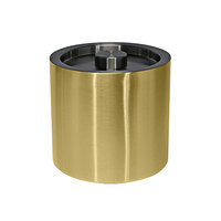 room360 Tokyo 3 Qt. Matte Brass Stainless Steel Ice Bucket with Matte Black Lid RIB033GOS21 - 4/Case