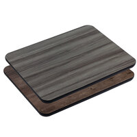 American Tables & Seating ADL3072-GY/BN 30" x 72" Gray / Brown Reversible Laminate Table Top