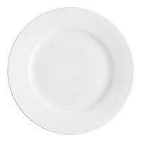 Oneida Buffalo Bright White Ware by 1880 Hospitality F8010000149 10 1/4" Rolled Edge Porcelain Plate - 12/Case