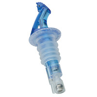 Precision Pours 12 BL F 0.5 oz. Ocean Blue Measured Liquor Pourer with Fliptop - 12/Pack