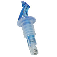 Precision Pours 58 BL F 0.625 oz. Ocean Blue Measured Liquor Pourer with Fliptop - 12/Pack