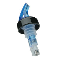 Precision Pours 14 BL C 0.25 oz. Ocean Blue Measured Liquor Pourer with Collar - 12/Pack