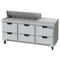 Beverage-Air SPED72HC-12-6 Elite Series 72" 6 Drawer Refrigerated Sandwich Prep Table