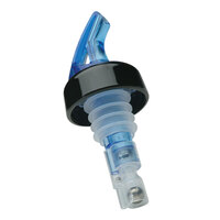 Precision Pours 134 BL C 1.75 oz. Ocean Blue Measured Liquor Pourer with Collar - 12/Pack