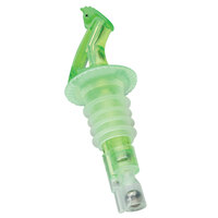 Precision Pours 34 SG F 0.75 oz. Shamrock Green Measured Liquor Pourer with Fliptop - 12/Pack