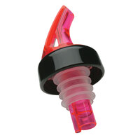 Precision Pours 999 WR C Watermelon Red Free Flow Liquor Pourer with Collar - 12/Pack